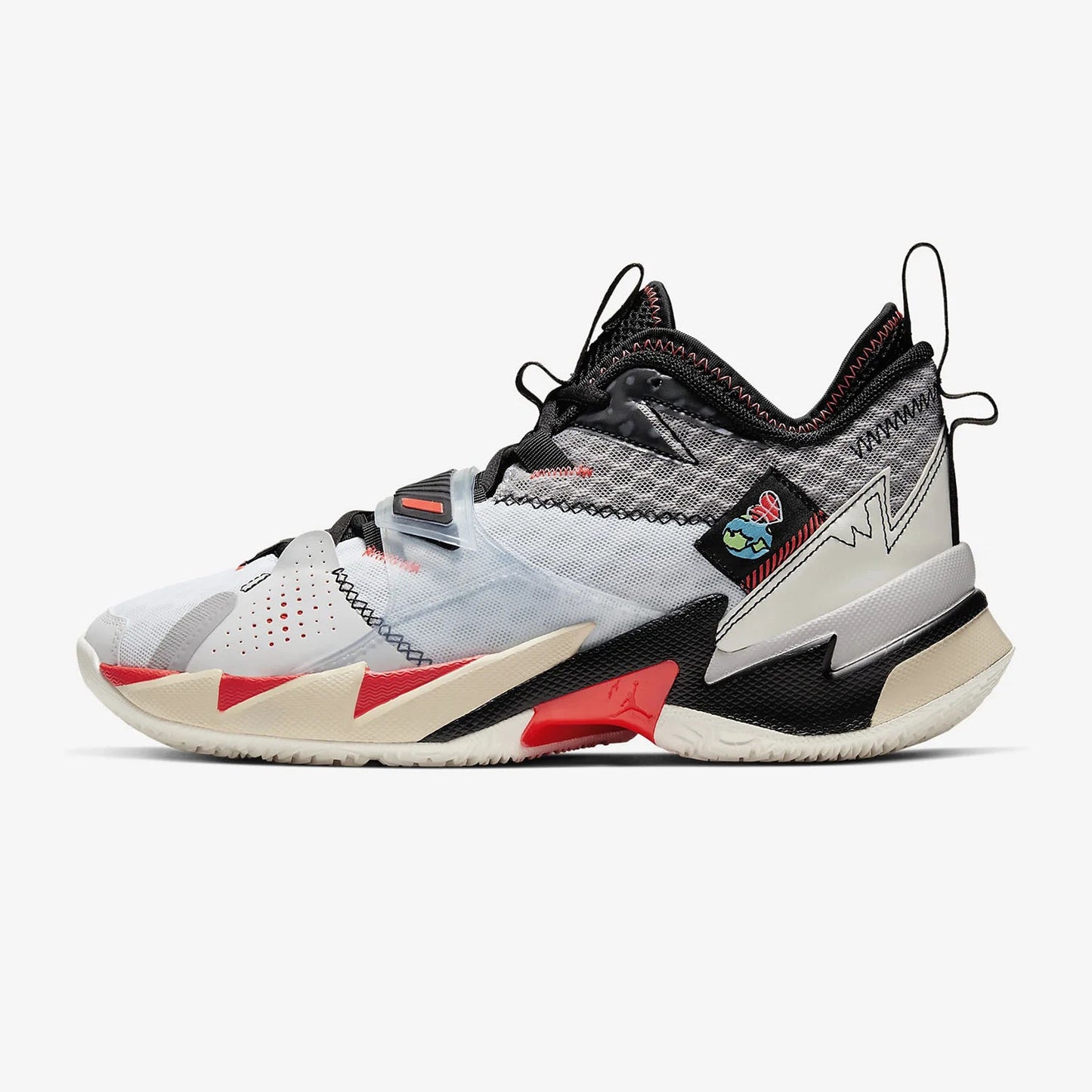 Nike Official Genuine JORDAN Men's Mid-Top Cushioned Sports Wear-Resistant Basketball Shoes CD3002-101
